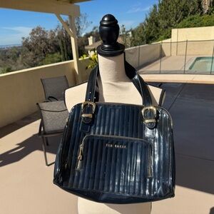 Ted Baker Black Patent Shoulder Bag